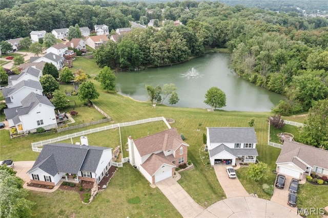 668 Top Notch Ln, Eureka, MO 63025 - aerial perspective of suburban area with a nearby body of water and a heavily wooded area
