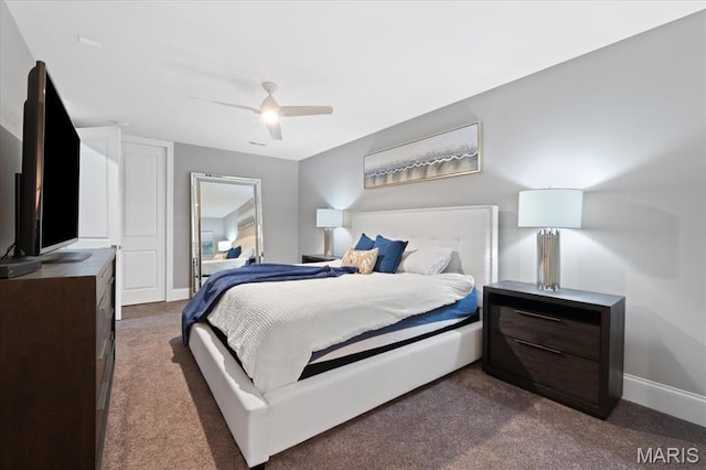 5 Watch Hill Rd, Ladue, MO 63124 - bedroom featuring dark carpet and ceiling fan