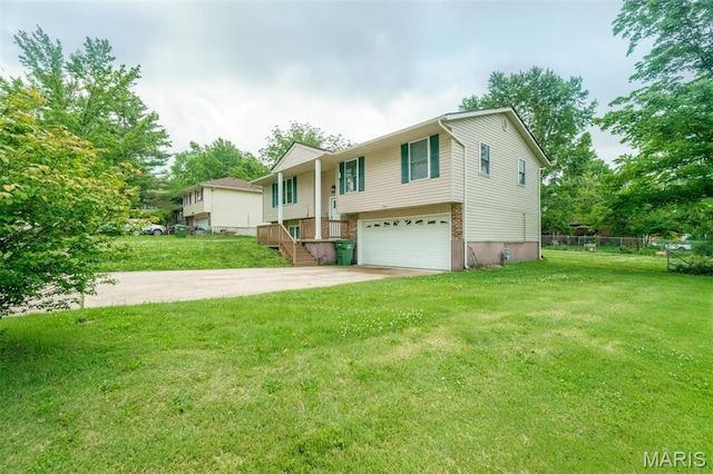 1804 Meadow Ct, Rolla, MO 65401 - bi-level home featuring an attached garage, concrete driveway, and brick siding