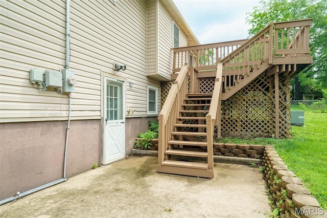 1804 Meadow Ct, Rolla, MO 65401 - view of patio / terrace featuring stairs and a deck