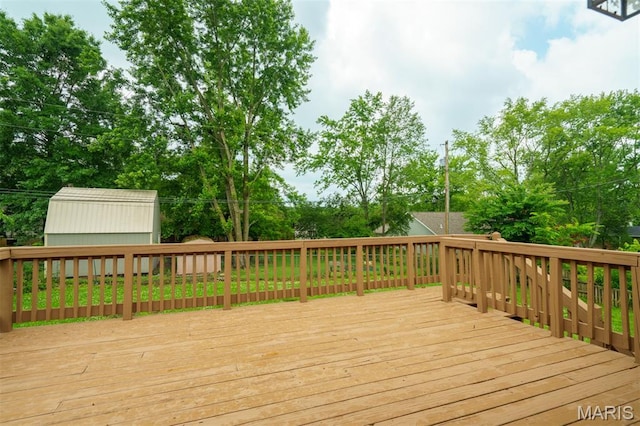 1804 Meadow Ct, Rolla, MO 65401 - wooden terrace featuring view of wooded area