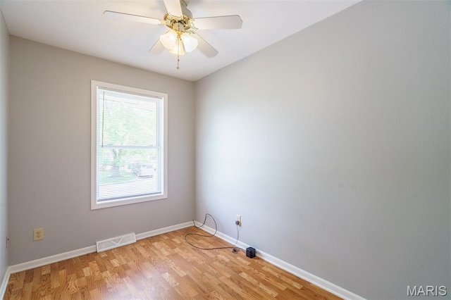 1804 Meadow Ct, Rolla, MO 65401 - spare room with light wood-style floors, baseboards, and ceiling fan