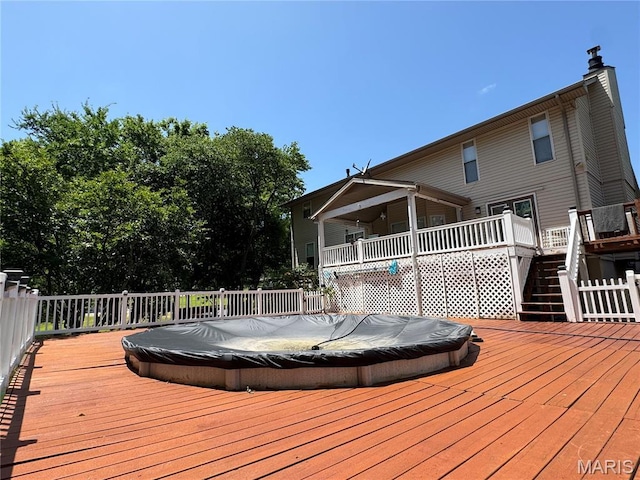 116 Shirewood Dr, Saint Charles, MO 63303 - wooden deck with stairs
