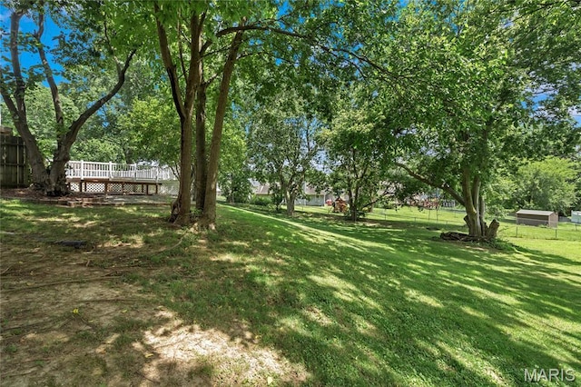 116 Shirewood Dr, Saint Charles, MO 63303 - view of yard featuring a deck