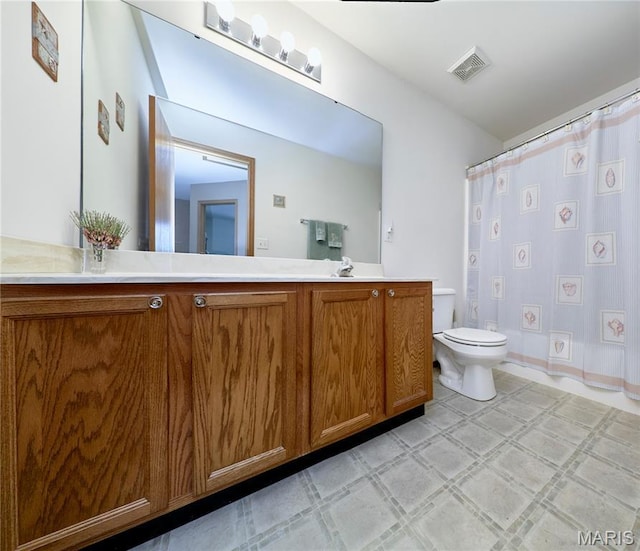 228 Centerfield Dr, Ofallon, MO 63366 - bathroom with vanity, tile patterned floors, and a shower with shower curtain