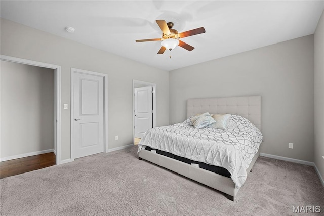 14 Ivyleigh Ct, Saint Charles, MO 63303 - carpeted bedroom featuring baseboards and a ceiling fan