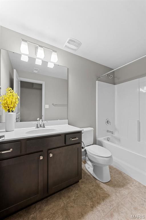 14 Ivyleigh Ct, Saint Charles, MO 63303 - bathroom with vanity, shower / washtub combination, and tile patterned flooring