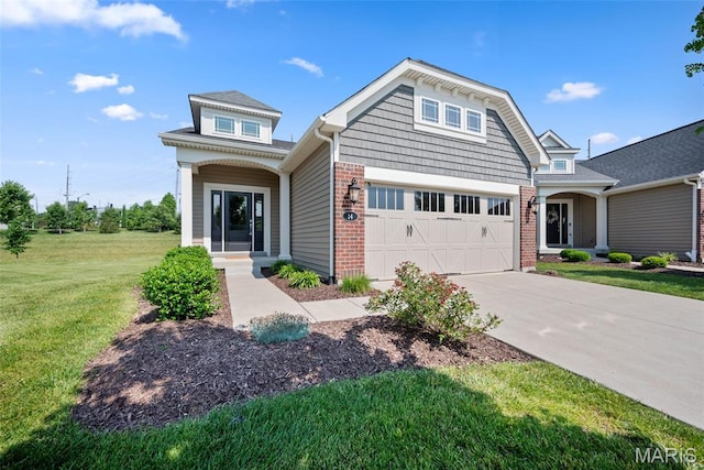 14 Ivyleigh Ct, Saint Charles, MO 63303 - view of front of property featuring a front lawn, concrete driveway, brick siding, and an attached garage