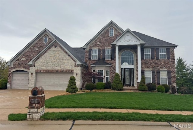 1008 Castleview Ct, Cottleville, MO 63304 - view of front of property featuring concrete driveway and a front lawn