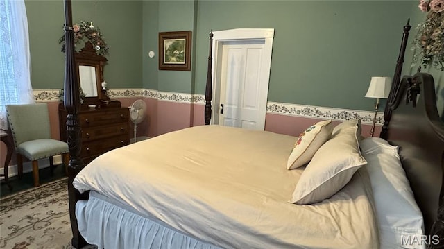 415 E 1st St, Hermann, MO 65041 - bedroom featuring wainscoting