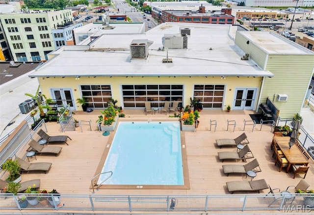 2323 Locust St Unit 308, Saint Louis, MO 63103 - view of pool with french doors and a deck