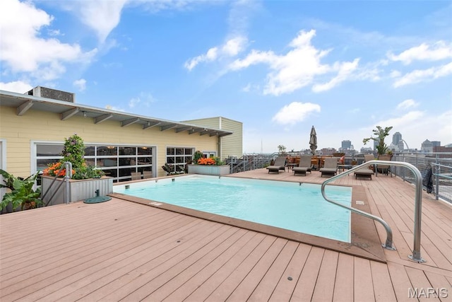 2323 Locust St Unit 308, Saint Louis, MO 63103 - view of pool with a wooden deck