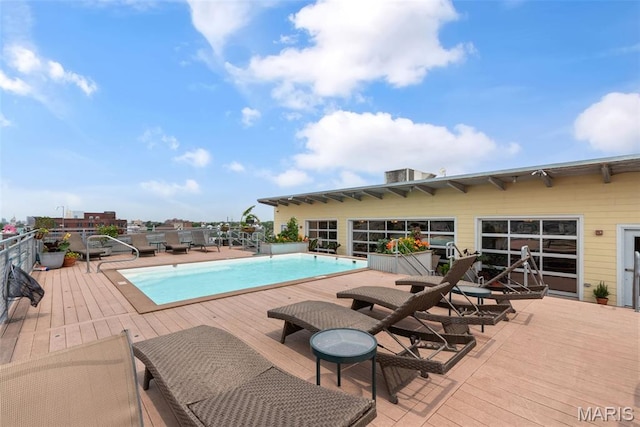 2323 Locust St Unit 308, Saint Louis, MO 63103 - view of swimming pool featuring a wooden deck