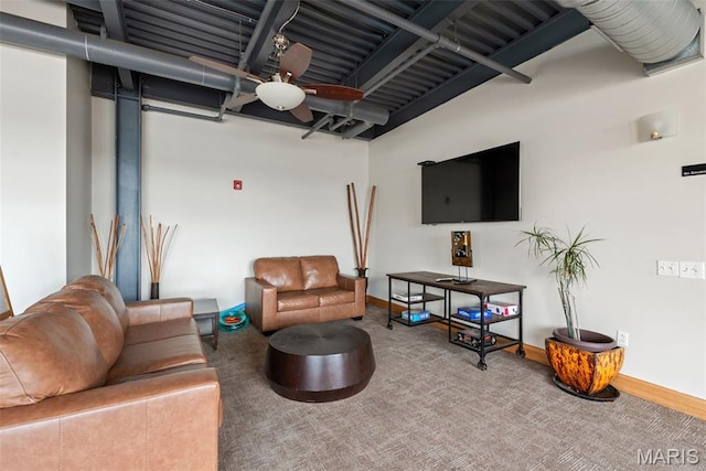 2323 Locust St Unit 308, Saint Louis, MO 63103 - living room featuring carpet flooring and baseboards