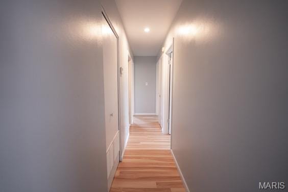 9145 Villaridge Ct H, Unit H, MO 63123 - hall featuring light wood-style flooring and recessed lighting