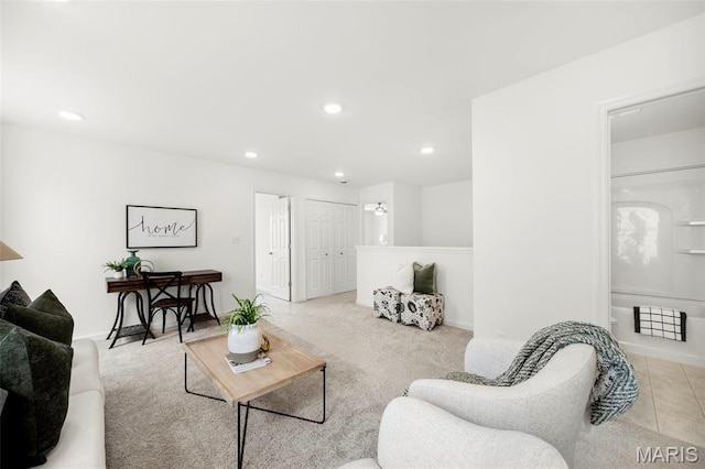 3063 Pirogue St, Saint Charles, MO 63301 - carpeted living room with recessed lighting and baseboards