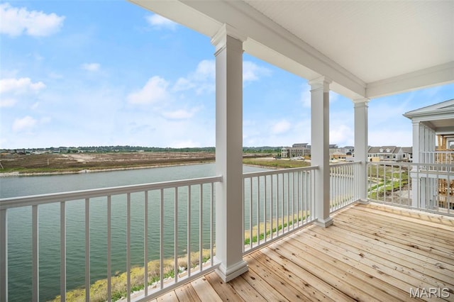 3063 Pirogue St, Saint Charles, MO 63301 - wooden deck featuring a water view