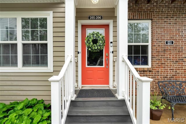 231 W Monroe Ave Unit 205, Saint Louis, MO 63122 - entrance to property with brick siding