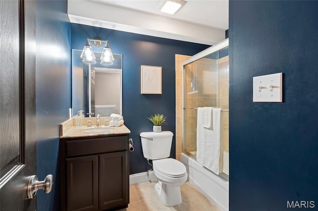 231 W Monroe Ave Unit 205, Saint Louis, MO 63122 - full bathroom featuring tile patterned floors, vanity, and bath / shower combo with glass door