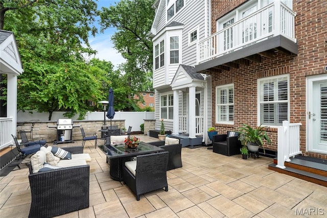 231 W Monroe Ave Unit 205, Saint Louis, MO 63122 - patio / terrace featuring an outdoor hangout area, grilling area, and a patio area