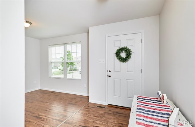 2907 Preston Woods Trl, Lake St Louis, MO 63367 - foyer with wood finished floors and baseboards