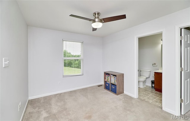 2907 Preston Woods Trl, Lake St Louis, MO 63367 - unfurnished room with ceiling fan and light colored carpet