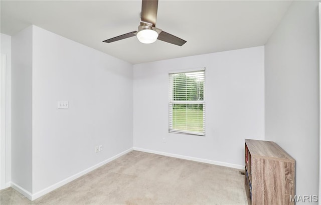 2907 Preston Woods Trl, Lake St Louis, MO 63367 - empty room with light carpet and a ceiling fan