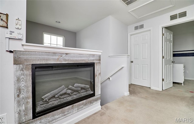 2907 Preston Woods Trl, Lake St Louis, MO 63367 - detailed view of carpet flooring and a glass covered fireplace