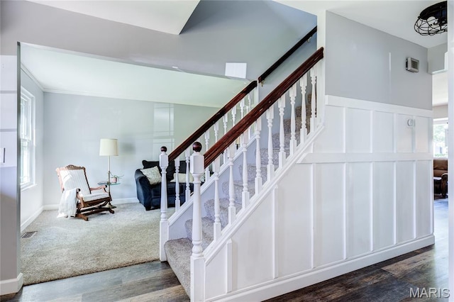 10 Forest Pine Ct, Ofallon, MO 63368 - staircase featuring wood finished floors