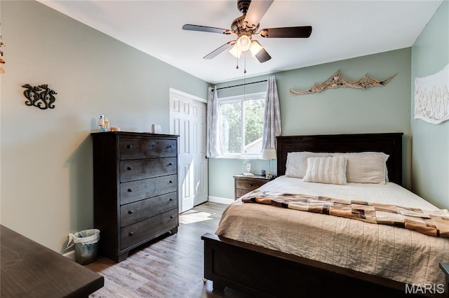 10 Forest Pine Ct, Ofallon, MO 63368 - bedroom with wood finished floors, a closet, and ceiling fan