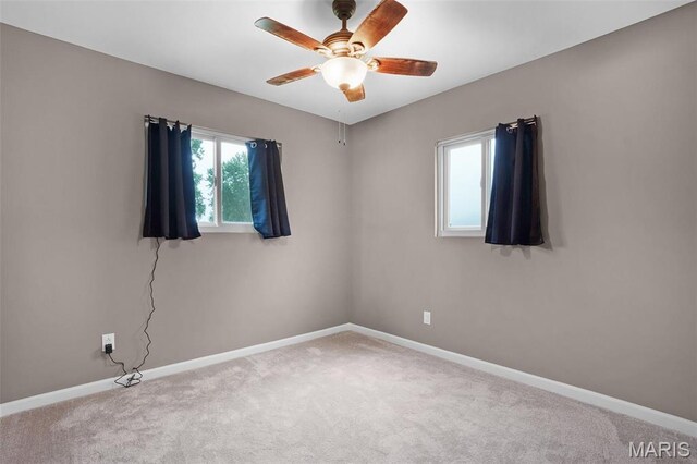 508 Prince Ruppert Dr, Ofallon, MO 63366 - unfurnished room with carpet flooring, baseboards, and ceiling fan