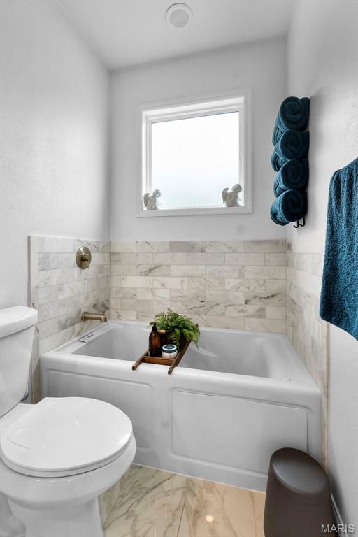 2291 Cambridge, Jackson, MO 63755 - full bath with a bath, toilet, and marble finish flooring