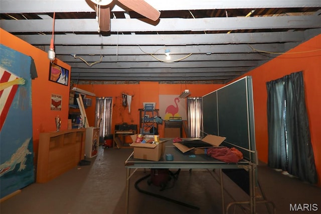 607 Main St, Keyesport, IL 62253 - storage with a ceiling fan