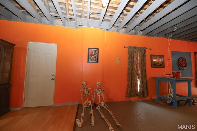 607 Main St, Keyesport, IL 62253 - misc room with wood finished floors