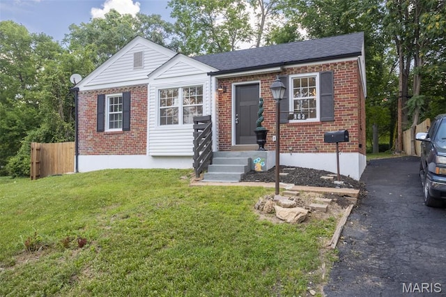 702 Crompton Ct, Saint Louis, MO 63126 - view of front of home featuring brick siding, asphalt driveway, and entry steps