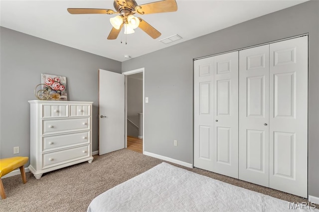 220 Preserve Park Pl, Wentzville, MO 63385 - carpeted bedroom featuring a closet and ceiling fan