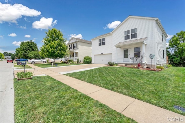 220 Preserve Park Pl, Wentzville, MO 63385 - traditional-style house featuring an attached garage, concrete driveway, and a front lawn