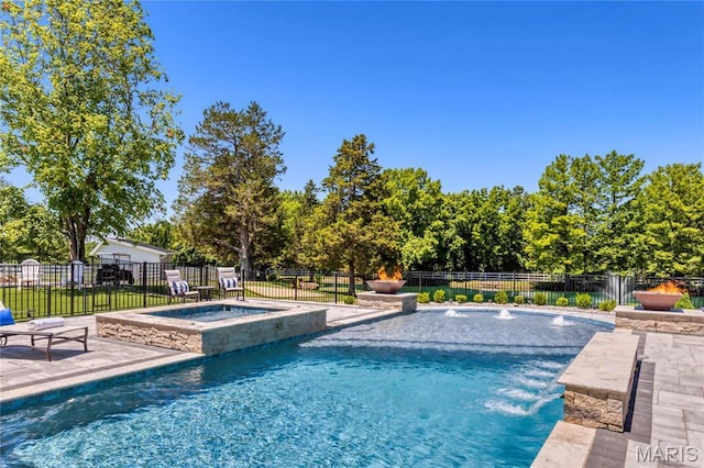 5425 Independence Rd, Weldon Spring, MO 63304 - view of pool with a patio and a pool with connected hot tub