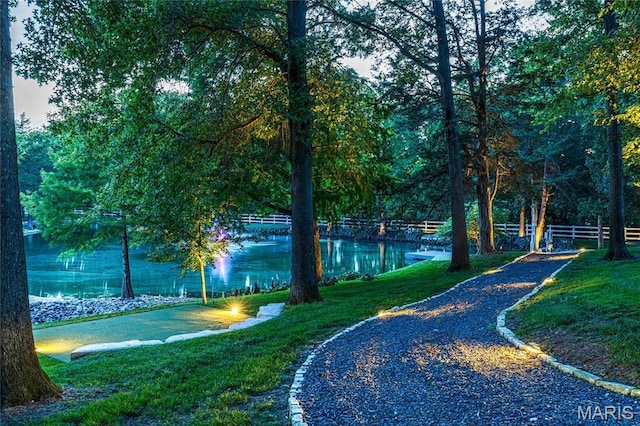 5425 Independence Rd, Weldon Spring, MO 63304 - surrounding community with a water view and a forest view