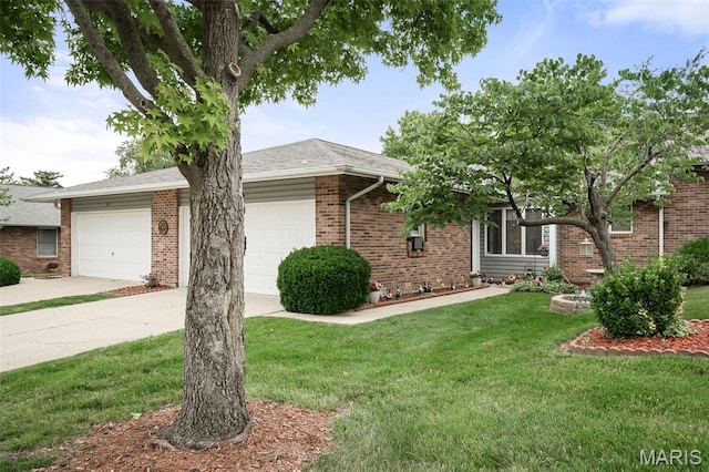 1615 Rosewall Dr Unit C, Saint Charles, MO 63303 - single story home with an attached garage, a front lawn, brick siding, and driveway