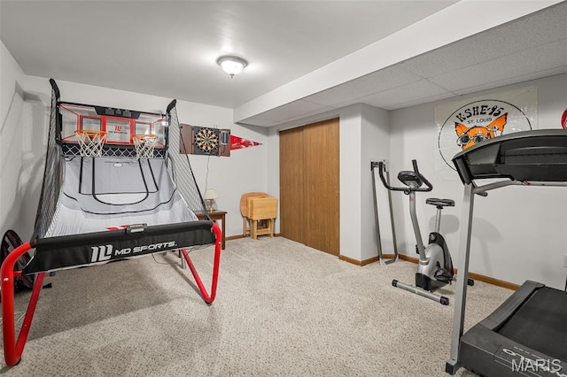 1615 Rosewall Dr Unit C, Saint Charles, MO 63303 - exercise area with carpet