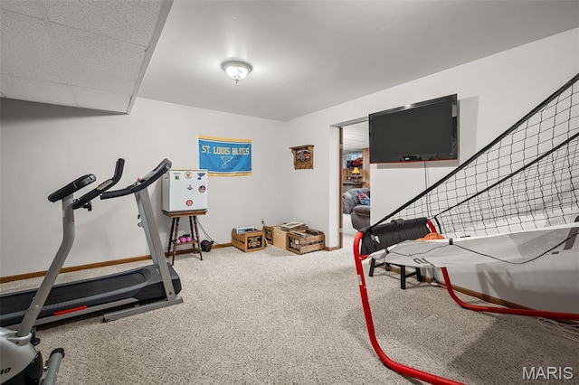 1615 Rosewall Dr Unit C, Saint Charles, MO 63303 - exercise area featuring carpet and baseboards