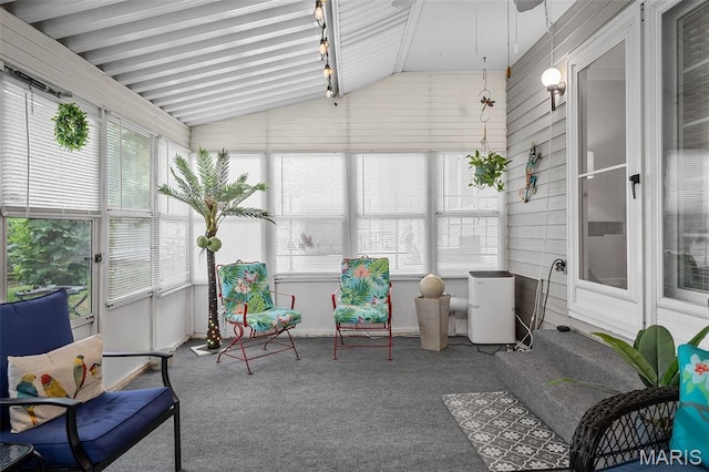 1615 Rosewall Dr Unit C, Saint Charles, MO 63303 - sunroom / solarium featuring lofted ceiling, carpet floors, and track lighting