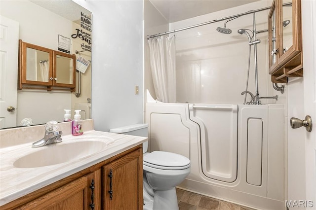 1121 N Desloge Dr Unit J-2, Desloge, MO 63601 - full bathroom with vanity, toilet, and shower / tub combo