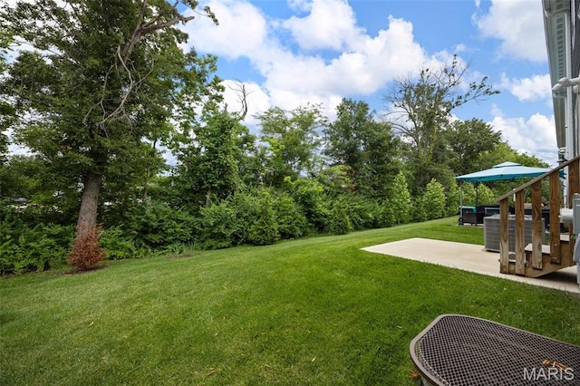 357 Newbridge Way, Ofallon, MO 63368 - view of grassy yard featuring a patio area