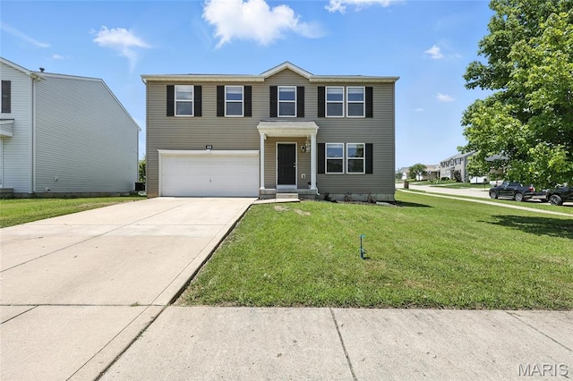 429 Red Coat Trl, Wentzville, MO 63385 - traditional-style home featuring a garage, a front lawn, and driveway
