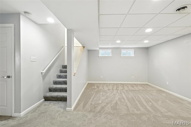429 Red Coat Trl, Wentzville, MO 63385 - below grade area with carpet floors, recessed lighting, and stairs