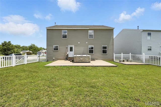 429 Red Coat Trl, Wentzville, MO 63385 - rear view of house with a patio area, a fenced backyard, and entry steps