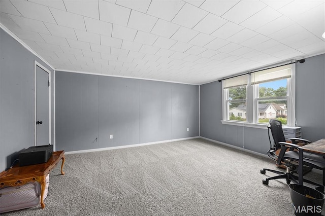 203 N Williams St, Albers, IL 62215 - carpeted office space featuring crown molding and baseboards