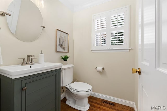 16427 Andraes Dr, Chesterfield, MO 63005 - half bath with wood finished floors and vanity